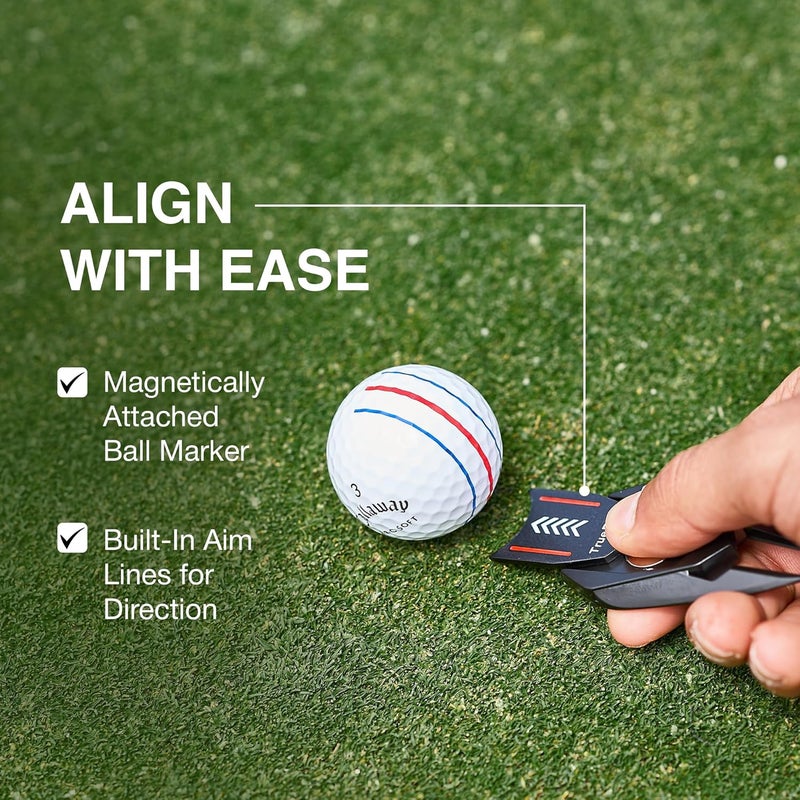 Ghost Golf Divot Tool - 5-in-1 Divot Repair Tool & Ball Marker Alignment Aid - Fix Pitch Marks on The Green - Club Rest & Groove Cleaner - Golf Equipment for Men & Women - Image 3